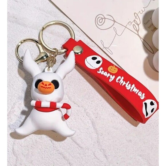 Zero Dog Nightmare Before Christmas Keyring Keychain Key Ring - - Picture 1 of 7